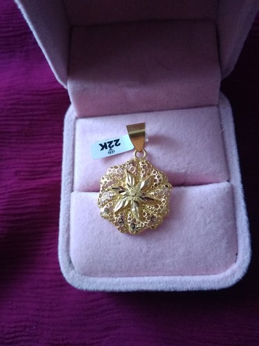 Flower pendent saudi gold - pendent,