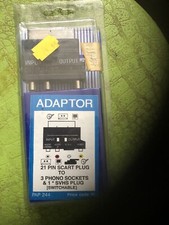 Adapter 21 Pin Scart Plug To 3
