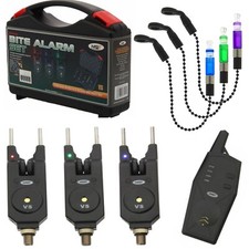 NGT Wireless Bite Alarm Set with Receiver 2 or 3 Alarms with Bite Indicators