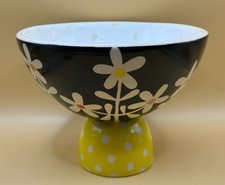 Ken Eardly Pottery 'Daisy' Pattern Footed Bowl