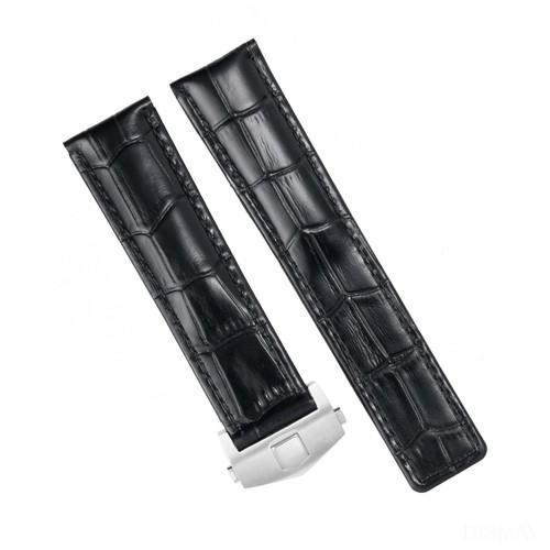Black leather strap - 22/20,