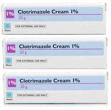 3 x Clotrimazole Cream 1% 20g
