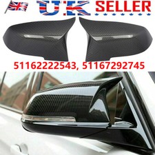 2PCS Carbon Look Wing Mirror Cover Cap For BMW F20 F21 F30 F31 F32 F36 E84 F87
