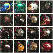 NFL  AMERICAN FOOTBALL POCKET PRO HELMET CHRISTMAS TREE DECORATION  2 INCH