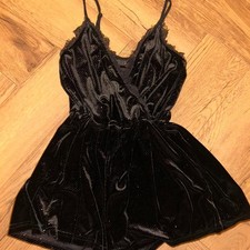 Topshop Playsuit Velvet