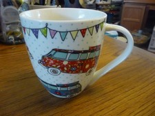Queens The Caravan Trails Festival Campers fine china large mug