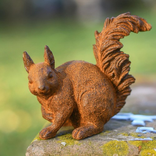 Rustic red squirrel garden - "red, squirrel"