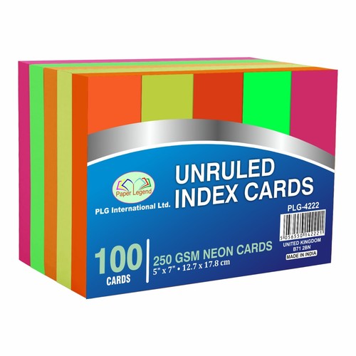 Neon unruled blank index - index, cards