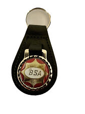 BLACK  LEATHER KEYRING/ FOB