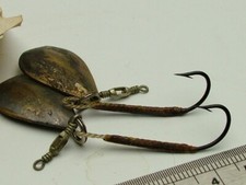 Circa 1900 fly spin lures - x2