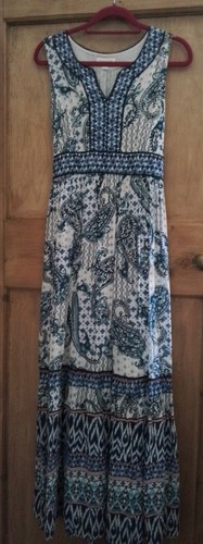 Monsoon paisley boho blue - /,