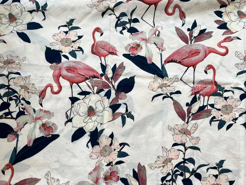 Lovely flamingo fabric - flamingo, remnant