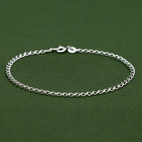Sterling silver open curb - open,