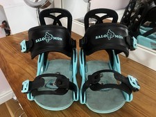 Salomon Goodtime Kids snowboard bindings In Black and Mint Green Size small