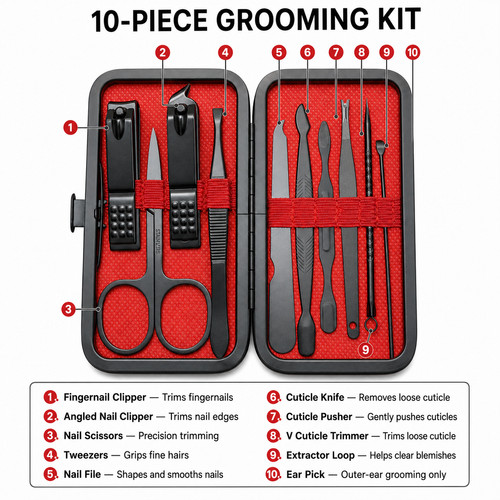 10pc nail clippers - cutter, set