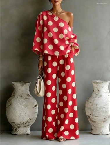 Two piece outfit polka dot - piece,