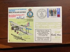 RARE variety 605 Sqn RAF cover Flown in Whirlwind  Treble Crew Signed.