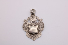 Antique silver shield fob