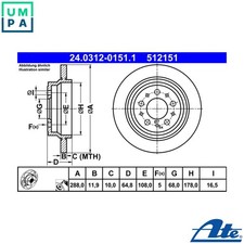 2x BRAKE DISC 24.0312-0151.1