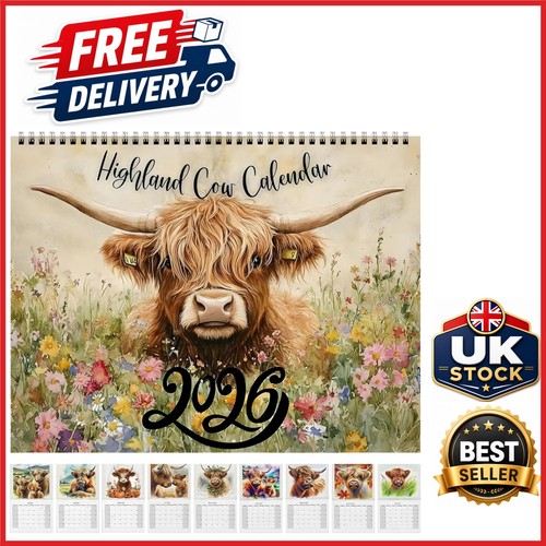 2026 highland cow - highland, wall