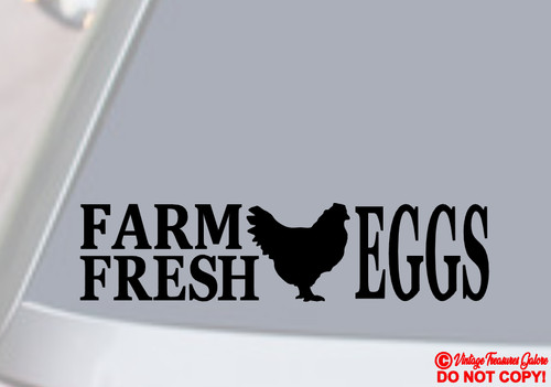 Farm fresh eggs vinyl - farm, decal