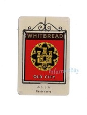 Canterbury, The Old City Bar, 18 Oaten Hill Place -1951 Metal Whitbread Pub Card