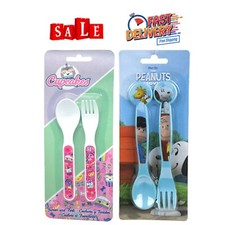 2Pcs Disney Plastic Cutlery