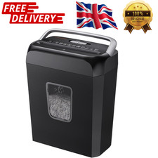 Commercial Paper Shredder Industrial 6 Sheet Cross Cut Heavy Duty Home Office