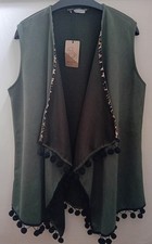  Waistcoat/Gilet Pom Pom Edges