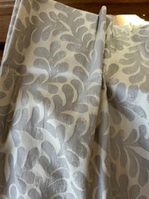 Pair of Laura Ashley Berkely Scroll Pewter Patterned Curtains (214cm x 73cm ea)