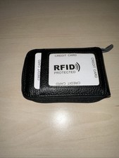 RFID Protected Travel Card Wallet with Window ID New Unused Black