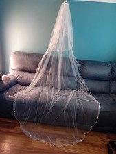 White wedding veil 2 tier