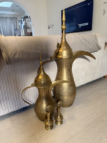 Large vintage brass arabic - large,