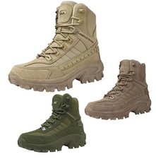 Mens Tactical Combat Boots Military Hiking Work Army Ankle Boots Waterproof 