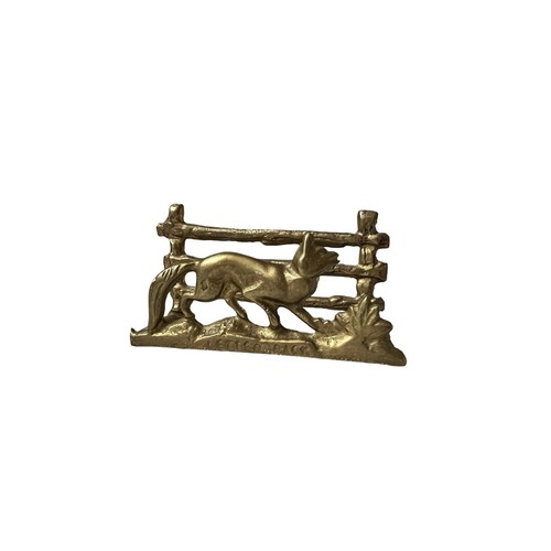 Vintage solid brass fox letter - fox,