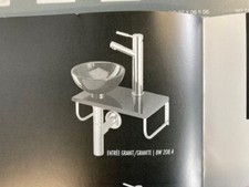 BENESAN GRANITE BOWL WITH CERAMIC TOP WITH CHROME TOWEL RAIL BRACKETS £628.00