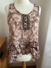 Matalan sheer sleeveless top size 16 beige