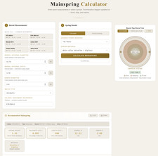 Watch Mainspring Size