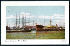 SOUTH SHIELDS. The Tyne Dock. Sail and steam powered shipping. c1910