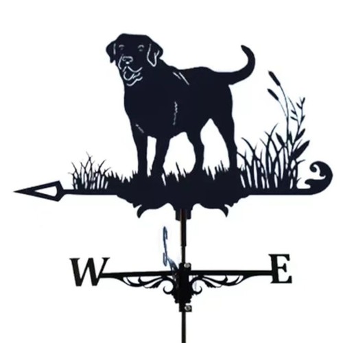 Metal weather vane dog - metal,