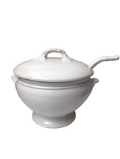 VINTAGE PURE WHITE SOUP TERRINE WITH LID ENGLAND