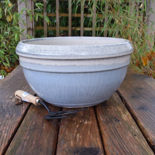 Plant pot ceramic 37cm bowl - pot,