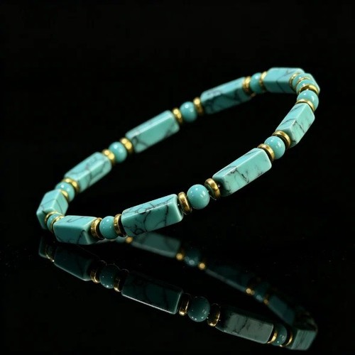 Genuine turquoise rectangle - turquoise,