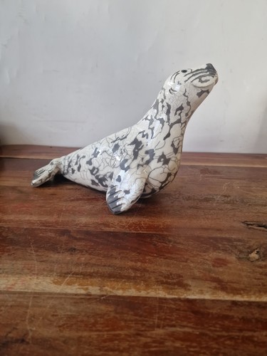 Large ceramic seal figurine - seal,