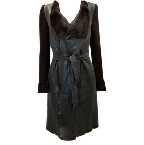 Joseph leather rabbit fur - leather,