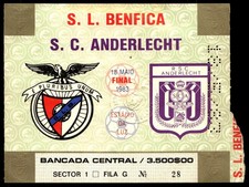 Ticket 1983 SL Benfica vs. RSC