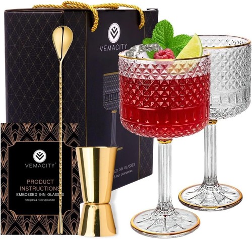 Vemacity luxury gin - vemacity, glasses