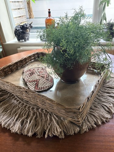 Vintage rustic wicker with - vintage,