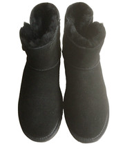 BRAND NEW UNISEX AUS WOOLI ANKLE BOOTS BLACK SIZE 9UK