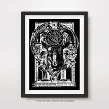 OCCULT GOAT SATANIC ART PRINT